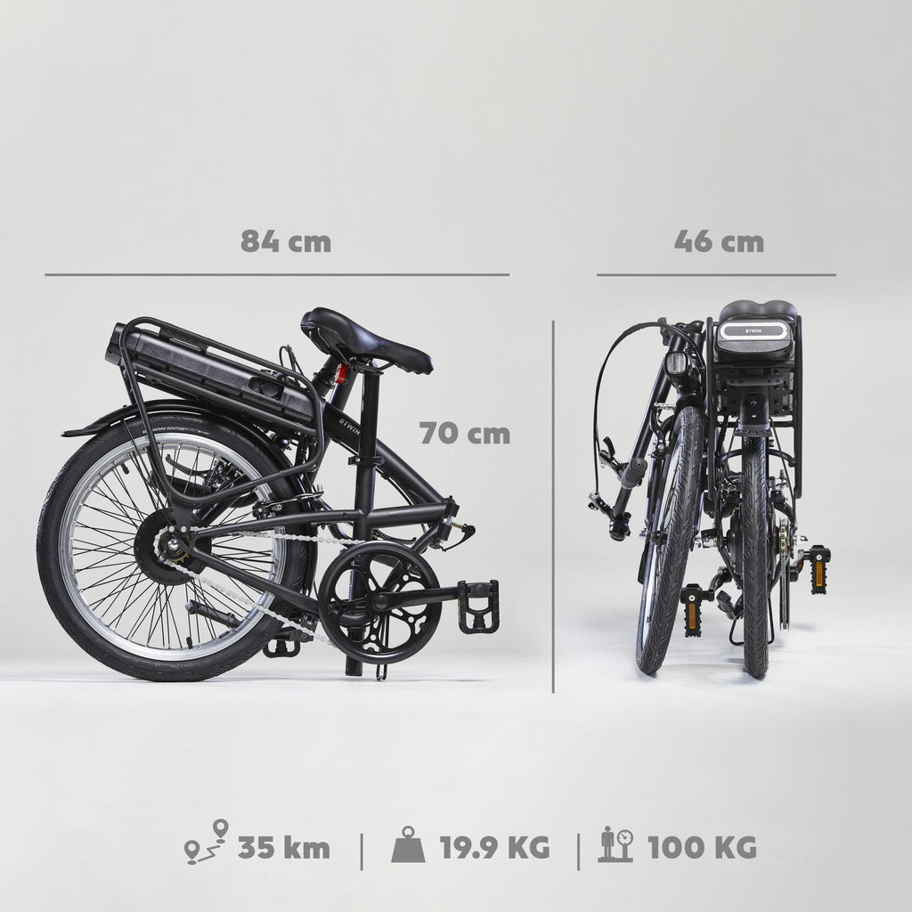 Vélo pliant électrique E FOLD 100 Noir